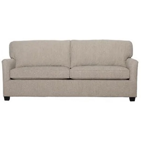 Customizable Contemporary Two Cushion Stationary Sofa
